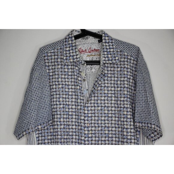 Robert Graham Mens XL Limited Edition Embroidered Button Up Shirt RARE B1082 - Picture 3 of 10